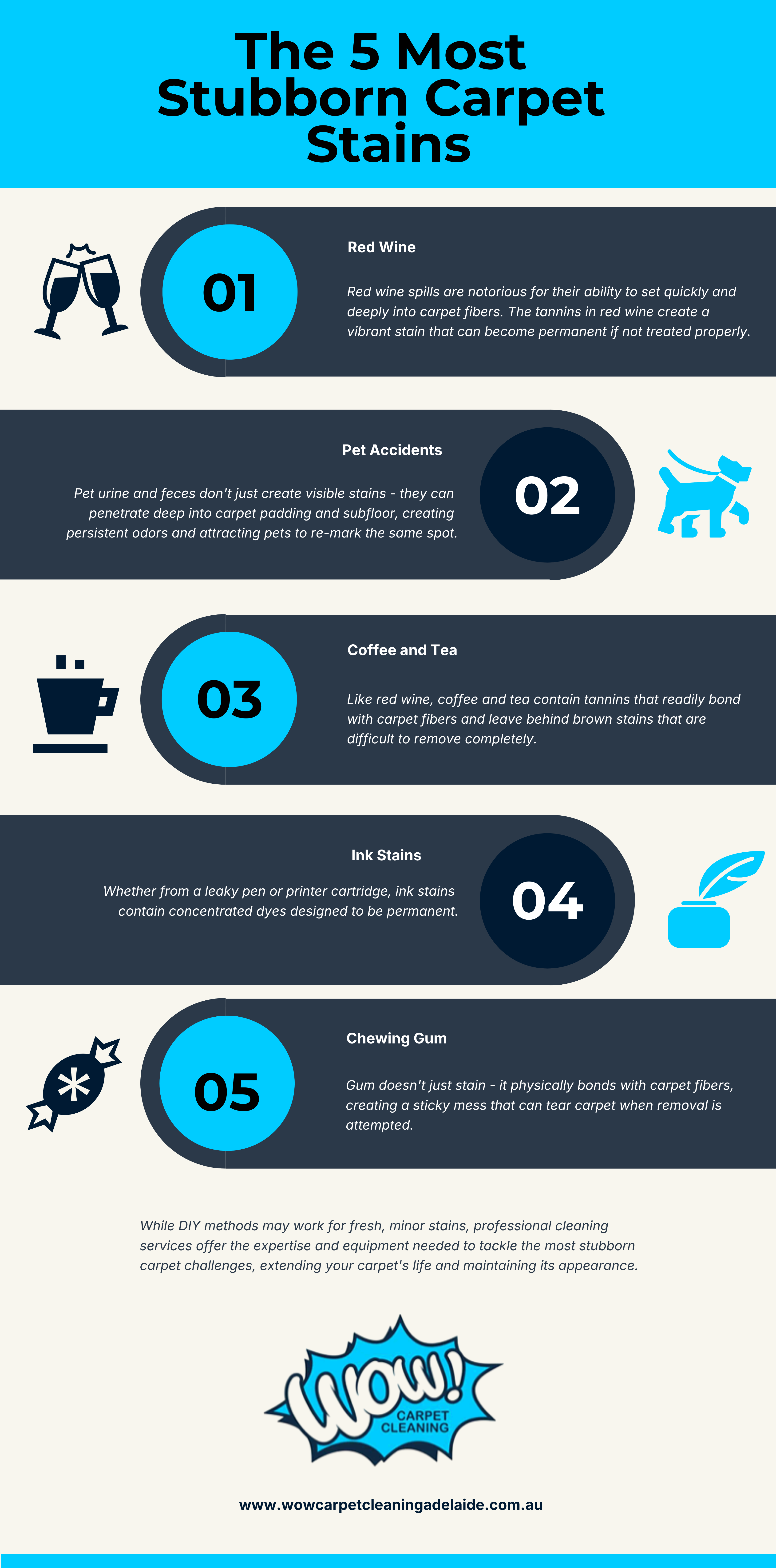 The 5 Most Stubborn Carpet Stains Infographic